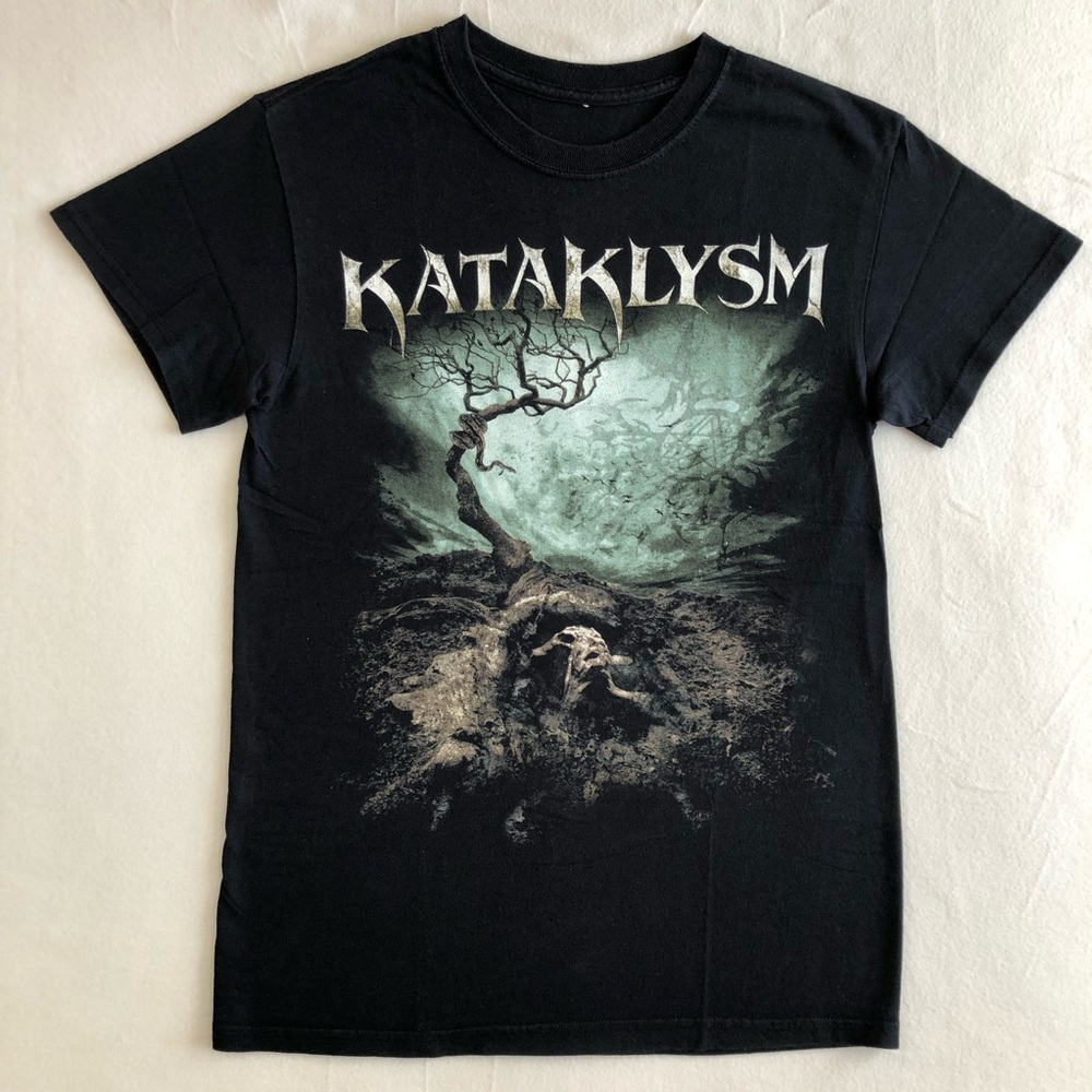 KATAKLYSM Men’s Black Graphic Short Sleeve T-shirt Size Small